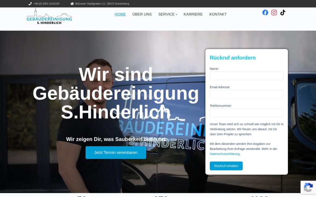 Startseite von gebaeudereinigung-hinderlich.de