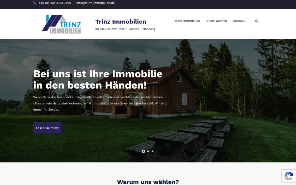 Startseite von trinz-immobilien.de